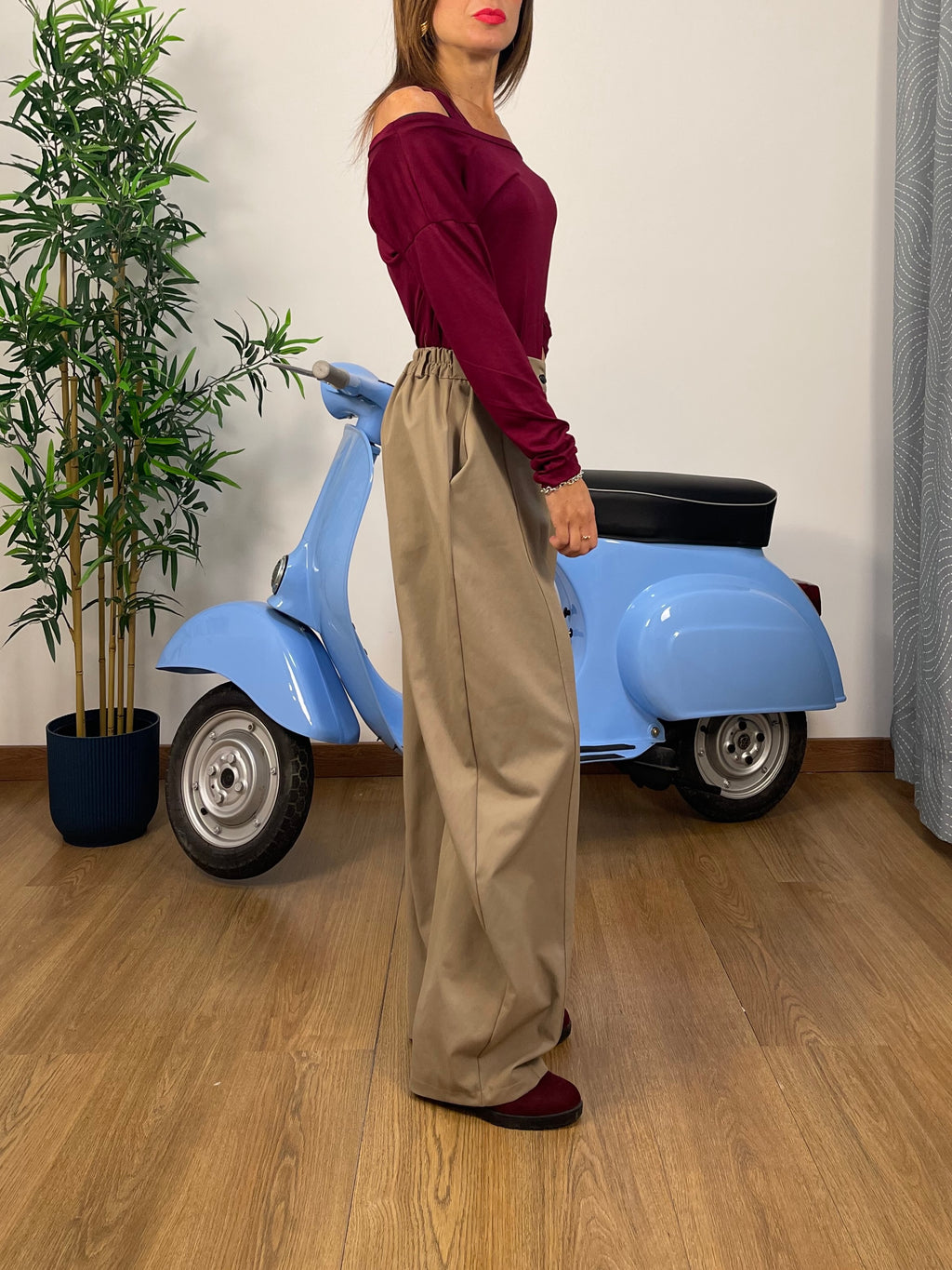 Pantalone a gamba larga - Barrel leg