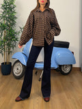 Camicia oversize a quadri tarta
